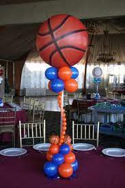 Fun basketball themed balloon columns for today bar mitzvah at the lambertville station inn in. 130 Sports Theme Party Balloons Ideas Sports Themed Party Balloons Party Balloons