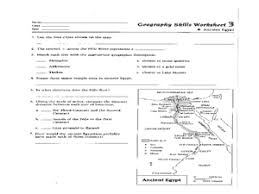 Geography Skills Worksheet Ancient Egypt 6th 9th Grade Worksheet Geography Worksheets Map Skills Worksheets Map Skills