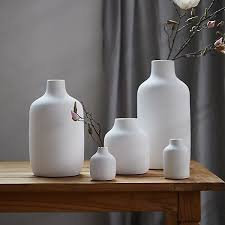 Matte Terracotta Vase Wide Mouth White Vase Decor Vases Decor White Ceramic Vases