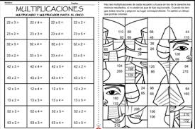 Es importantísimo que los niños y niñas aprendan muy bien las tablas de multiplicar. Juegos Matematicos Para Primer Grado De Primaria Para Imprimir