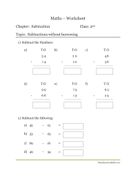 The above practice worksheets for class 3 mathematics have been designed as per latest ncert cbse and kvs guidelines and 2021 syllabus. Maths Subtraction Worksheet Cbse Grade Ii