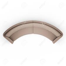 It can curve within a bay window or curved niche in the wall. Semicircular Sofa Fabric With Pillows On A White Background Top Stock Photo Picture And Royalty Free Image Image 117423882