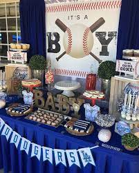 Baseball baby shower, baby shower decorations, little slugger, sports baby shower, baby shower can coolers, baby shower giveaways (c90090) myweddingstore. La Dodgers Themed Candy Dessert Buffet By Dazzlebyvicky Candybar Candytable Dessertt Sports Baby Shower Baseball Baby Shower Theme Baseball Baby Shower
