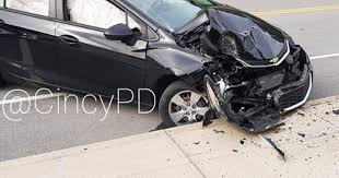 The congestion was caused by a fiery crash that blocked three lanes of traffic. Cincinnati Ohio Police Say Flying Cicada Caused Driver To Crash Car Into Pole Cbs News