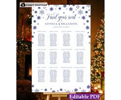 Seating charts act as crowd control, disseminating key information to guests about where their reception home base will be all evening, so you don't have to worry about everyone knowing where to go. Snowflakes Wedding Seating Chart Snowflakes Seating Chart Template Winter Wonderland Wedding Seating Chart Snowflakes Navy Blue Wedding Seating Chart Ideas Winter Wedding Seating Plan Ideas Winter Wedding Reception Seating Chart Ideas Www Sweetmyparty Com