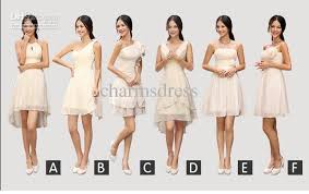 Wholesale Bridesmaid Dress Buy Free Shipping New Arrival Champagne Coral Chiffon Above Knee Mini Sweethe Bridesmaid Dresses Dresses Cheap Bridesmaid Dresses