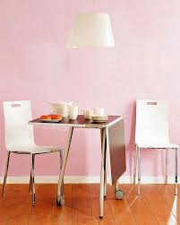 small folding tables on a kitchen