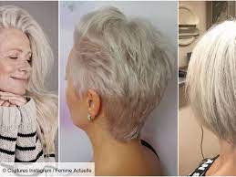 Coupe cheveux blancs femme 60 ans ~ cheveux blancs cheveux gris les coiffures de stars l a plus de 50 ans pour la plupart elles sont assurées et lumineuses leur point mun ces femmes ont les cheveux blancs ou gris et l assument nos idées de coiffures. 20 Idees De Coupes Et Coiffures Pour Cheveux Blancs Femme Actuelle Le Mag