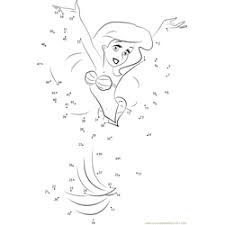 Ariel is now the wife of prince eric despite all the dangers that she was able to go through with the support of polochon and against the will of her father the king. Ariel With Prince Eric Dot To Dot Printable Worksheet Connect The Dots