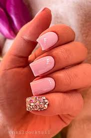 Opaque pastel pink and pink glitter nail design Hot Pink And Purple Ombre Nails