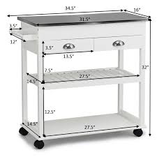 rolling kitchen island trolley cart