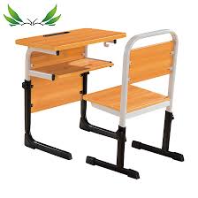 China Adjustable Middle Single School Desk With Bench Classroom Furniture China School Desk With Bench School Desk And Chair