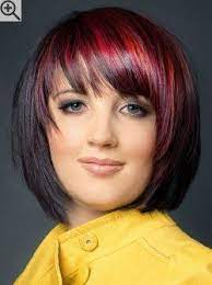 Bobs With Bangs Page 7 Short Hair Styles Black Hair With Red Highlights Hair Styles