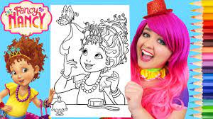 Together, you and your kiddo can color while enjoying a few episodes. Coloring Fancy Nancy Clancy Disney Coloring Page Prismacolor Pencils Kimmi The Clown Youtube