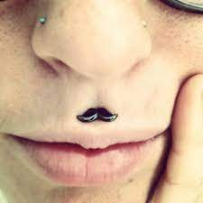 Moustache Medusa Labret Piercing Medusa Piercing Philtrum Piercing