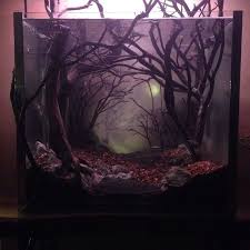 Dark And Eerie Fish Tank In 2020 Fish Tank Decorations Amazing Aquariums Diy Aquarium