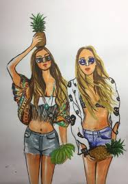 But then you've got best friends. Bff Best Friend Drawings Girl Novocom Top