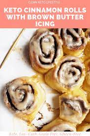 Keto Cinnamon Rolls With Brown Butter Icing Recipe Keto Cinnamon Rolls Cinnamon Rolls Keto Recipes Breakfast