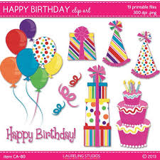 Birthday Cake And Balloons Clip Art Birthday Clip Art Birthday Cake Clipart Balloons Presents Hats Instant Download Ca80 Happy Birthday Clip Art Art Birthday Birthday Clips