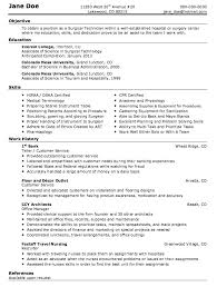 Resume For Surgical Technologist For 2021 Printable And Downloadable Just