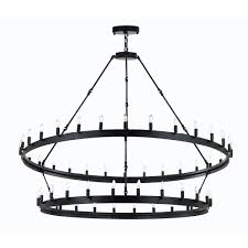 Wrought Iron Vintage Barn Metal Camino Two Tier Chandelier Industrial Loft Rustic Lighting W63 X H60 Great For The Living Room Dining Room Foyer A Gallery Chandeliers