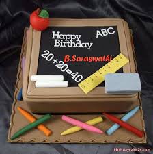 Birthday Cake For Teachers Day Happy Birthday Cake For Teacher With Name Teacher Birthday Cake Teacher Cakes Teachers Day Cake