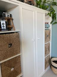 New Again An Ikea Kallax Hack Or How To Add Sliding Doors To Any Bookshelf Deeplysouthernhome Kallax Ikea Ikea Kallax Hack Kallax