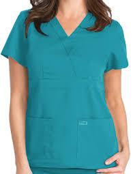 greys anatomy junior fit mock wrap nurse scrub top item gr 4153 view details