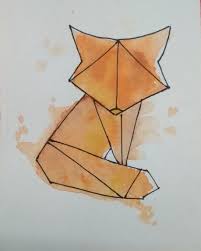 How to paint a watercolor popsicle. Watercolor Fox Geometric Art Animal Watercolor Fox Geometric Fox