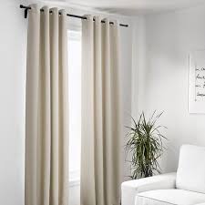 Vilborg Rideaux 2 Pieces Beige Avec Oeillets Ikea Rideau Beige Rideaux Decoration Salon Beige