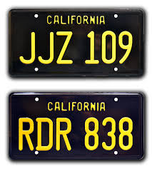 Black And Yellow California License Plate Frame Bullitt Two Plate Combo License Plate Steve Mcqueen Mustang Steve Mcqueen