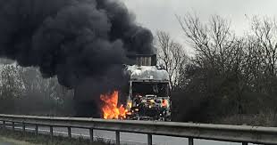 Two of the rooms were damaged. Live M11 Traffic After A Lorry Caught Fire On The A14 Essex Live