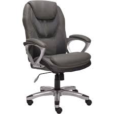 Serta Works Mesh Faux Leather Executive Chair Light Gray 43673c Best Buy Executive Office Chairs Office Chair Executive Chair
