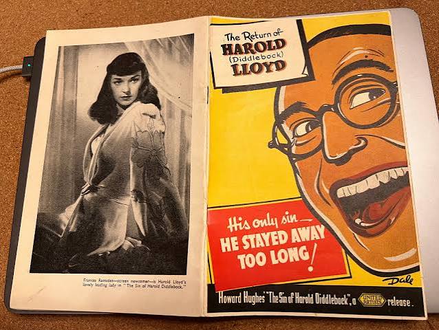 Sin Of Harold Diddlebock, The 1946 British booklet Harold Lloyd Frances  Ramsden | eBay
