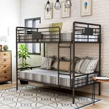 Find bunk beds for sale with queen on oodle classifieds. Furniture Of America Wini Industrial Black Queen Over Queen Bunk Bed On Sale Overstock 12876368