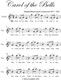 Listen to the recordings and download the sheet music after 1 or 2 years of violin lessons, you probably finished your first beginner method book and you can start playing easy concerto's. Carol Of The Bells Easy Violin Sheet Music Read Book Online