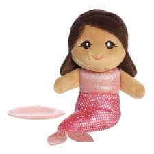 Aurora Mini Pink Coral Mermaid Shoulderkins Adorable Stuffed Animal 1" :  Target