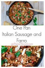 Farro With Vegetables And Sausage Recipe Vegetarian Recipe Farro Recipes Recipes Sausage Recipes