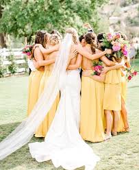 Searching for dreamy blue bridesmaid dresses? Yellow Fuchsia And Navy Blue July Wedding 2020 Yellow Bridesmaid Dresses Fuchsia Bouquets Colorsbridesmaid
