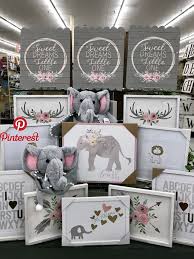 Hobby Lobby Merchandising Table Displays Work Best Home Improvements Diy Pin Baby Products Baby Girl Nursery Themes Girl Nursery Room Baby Elephant Nursery