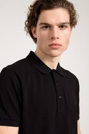 Jahr Marc London Polo Collared T-shirt in Black