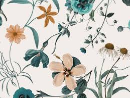Distressed floral in a grey and metallic copper combines metallic flowers with luster printed on a warm grey background. Fw1516 Botanic Florals Print On Behance Floral Wallpaper Floral Prints Desktop Wallpaper Art