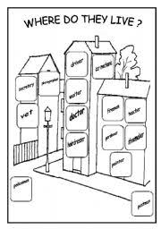 These sight word cut and paste activities will engage and motivate your kids as they build 'burgers' by identifying the identical sight words on each part, cutting and pasting it on their worksheets. Jobs Cut And Paste Esl Worksheet By Martinasvabova