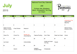 Month long celebrations and observances in july. National Food Days July 2015 Preppings