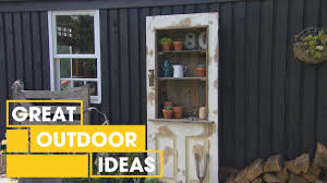 Turn an old bathtub into a love seat. How To Upcycle An Old Door Outdoor Great Home Ideas Youtube