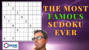 Worried about damaging your sudoku puzzle with eraser marks? The Most Famous Sudoku Ever Youtube