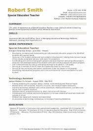 Special Education Teacher Resume Samples Qwikresume