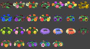 All Flower Accessories And Flower Crowns The New Animal Crossing Animal Crossing Game Animal Crossing Qr