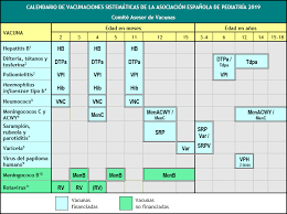 Vacunas en los primeros años. Calendario De Vacunaciones De La Aep 2019 Familia Y Salud