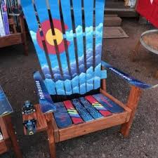 Mountain Mural Colorado Ski Chair With Purple Mountains Mountain Mural Colorado Skiing Build Outdoor Furniture